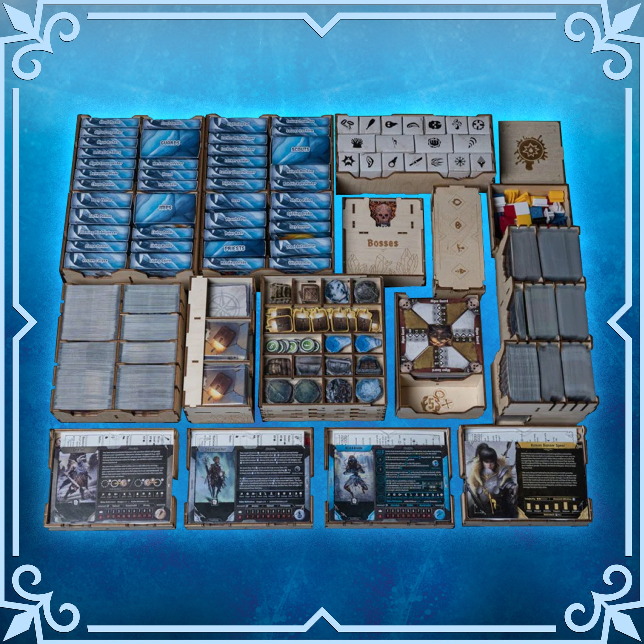 Frosthaven Board Game Organizer with Inserts