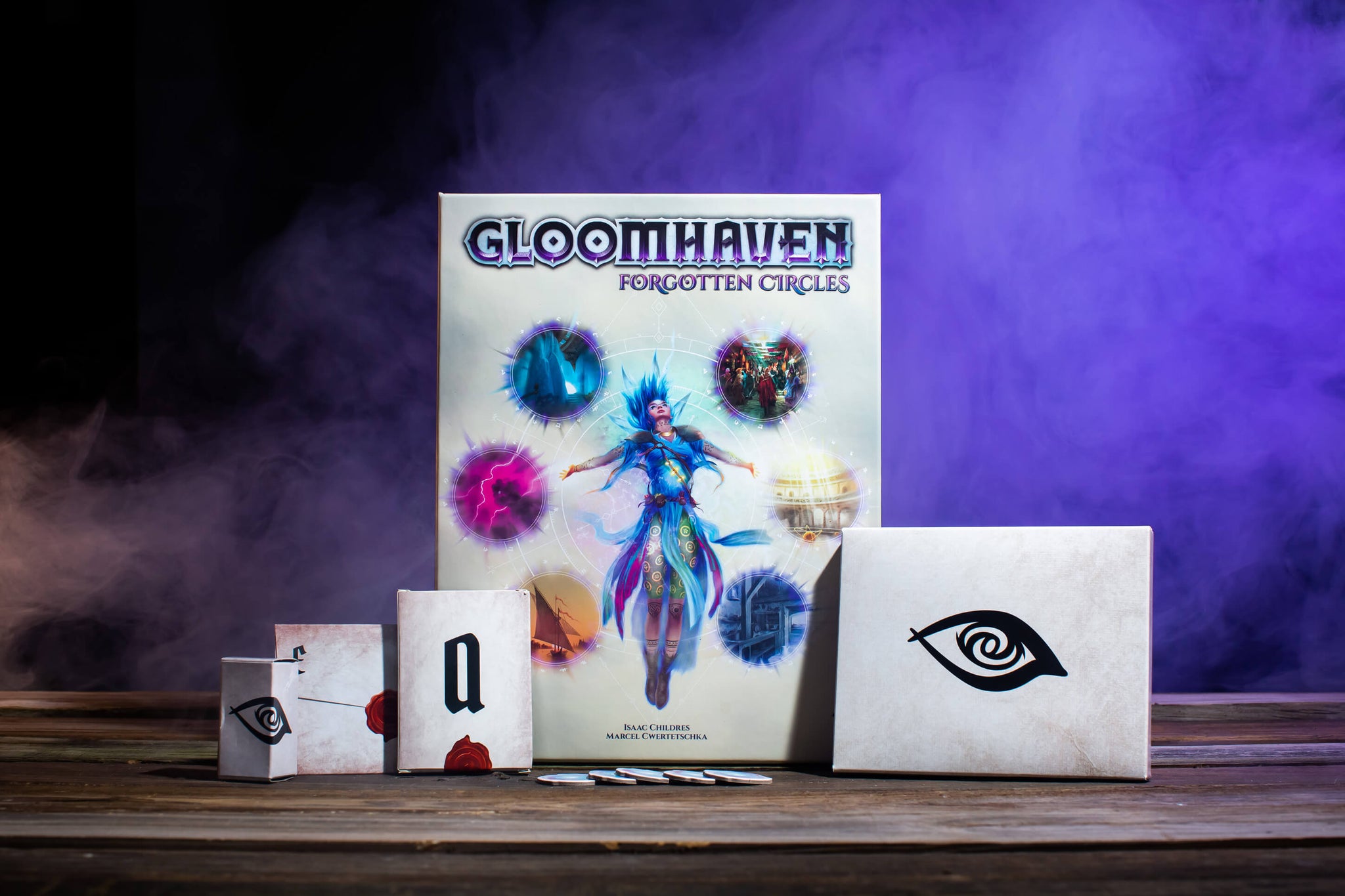 Gloomhaven Organizer with Forgotten Circles Expansion/Board Game  Addon/Brown www.salaberlanga.com