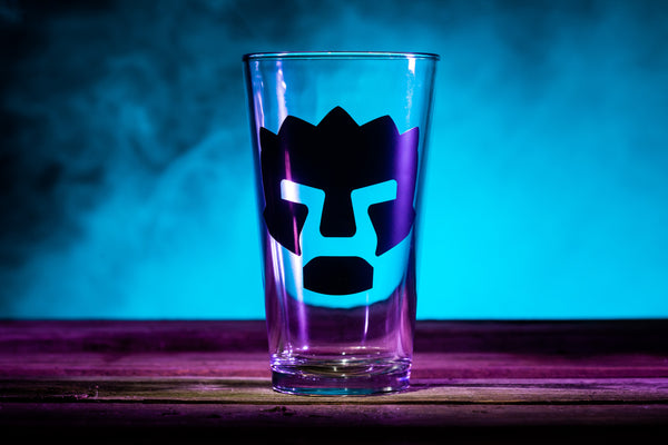 Angry Face Pint Glass